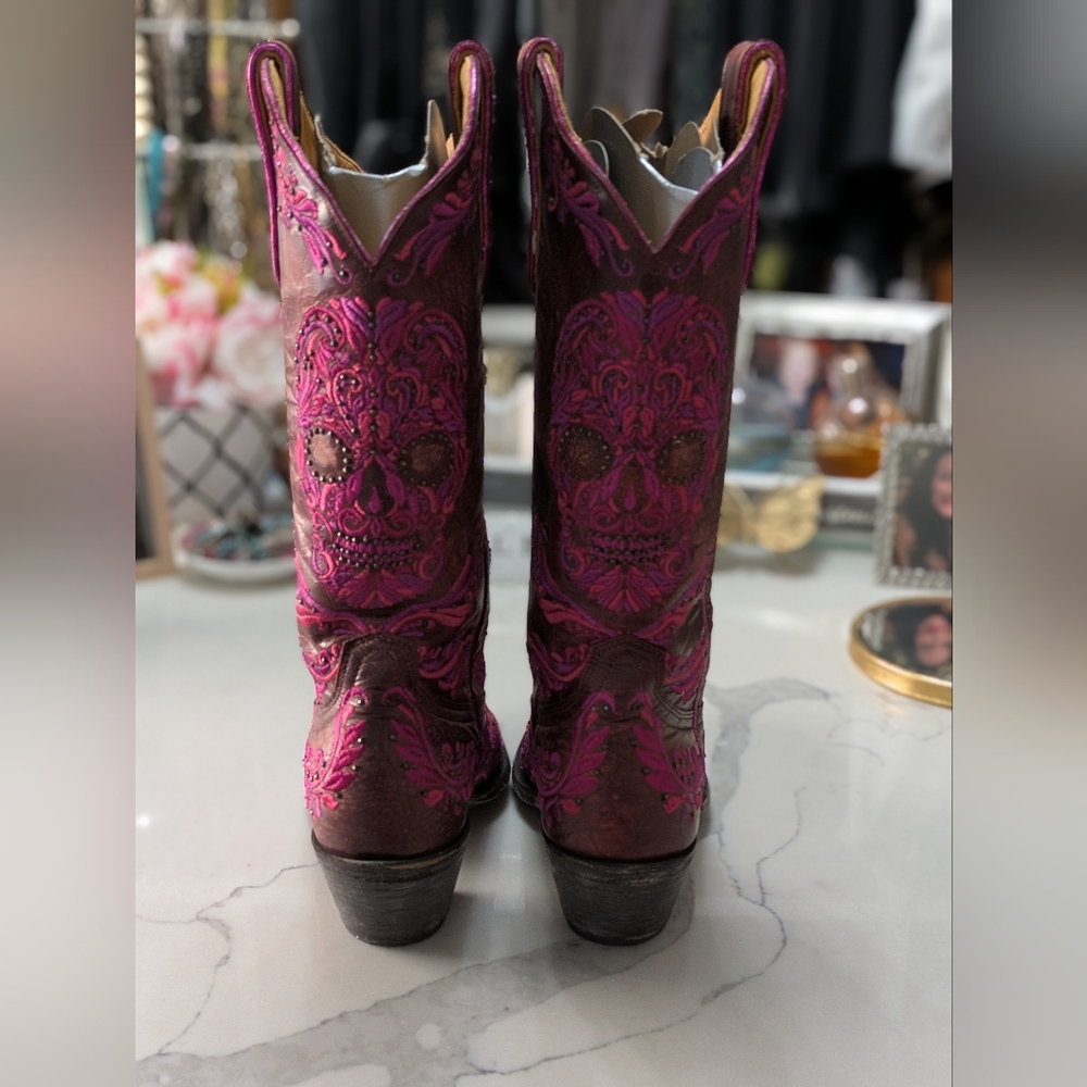Old Gringo Dulce Calavera Skull Boots 7B - Picture 5 of 8